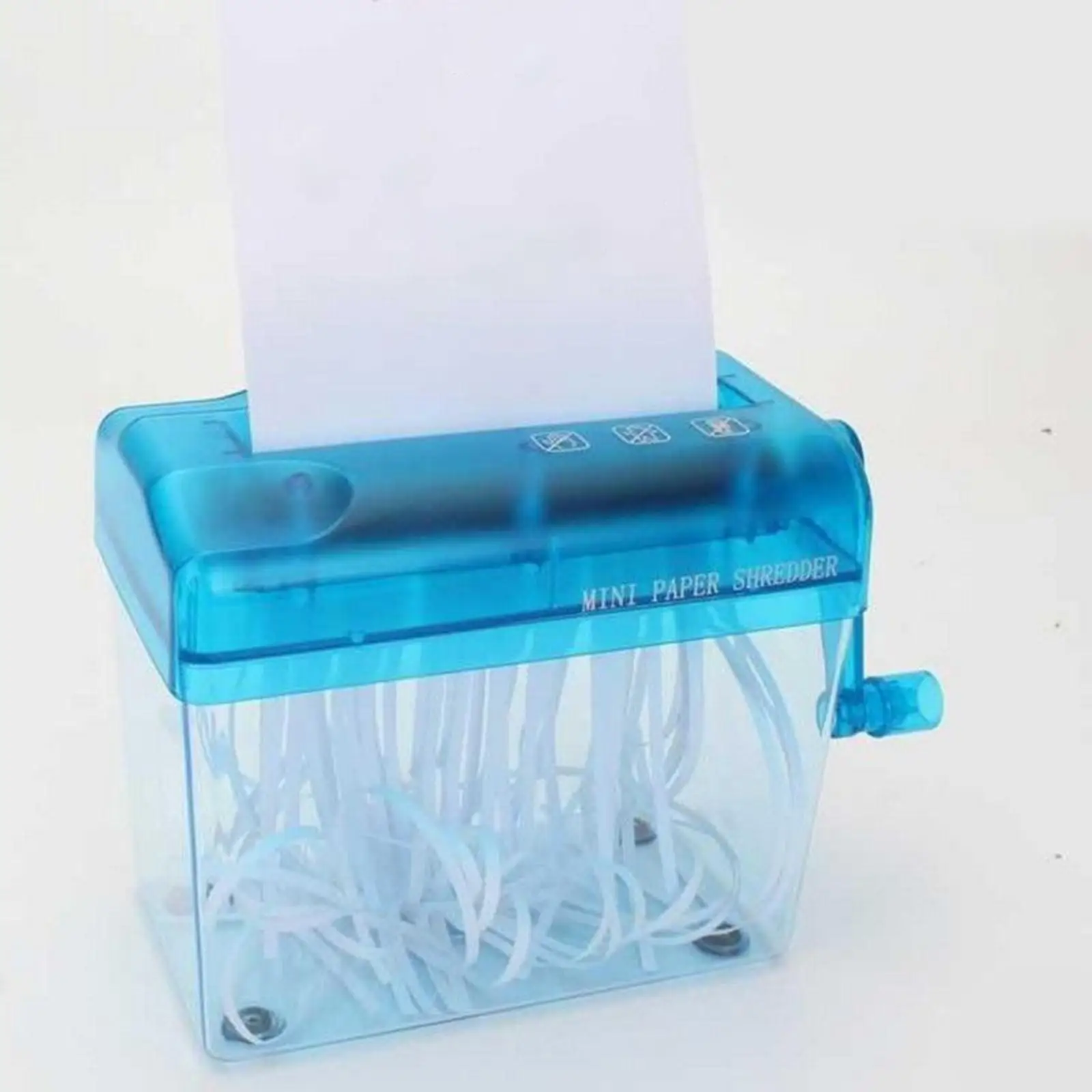 Hand Crank Manual Paper Shredder for Family Office Use Compact Desktop Document Destroyer with Letter Opener and Tray
