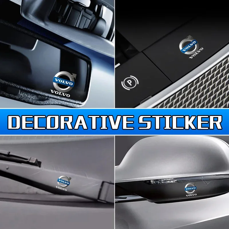 Car logo Sticker Central control Decals For Volvo AWD C30 C70 S40 S60 S80 S90 T6 V40 V50 V60 V70 V90 XC40 XC60 XC70 XC90 T5 T8