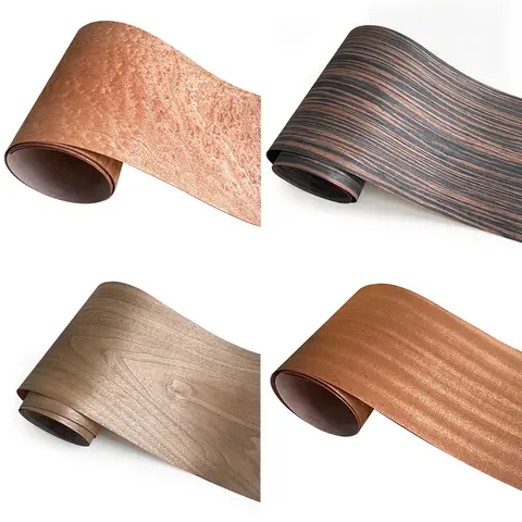 1Roll Black Walnut Sabily Natural Wood Veneer Wooden Case Repair Speaker Furniture DIY Guitar Skin Thin Wood Sheets Panel
