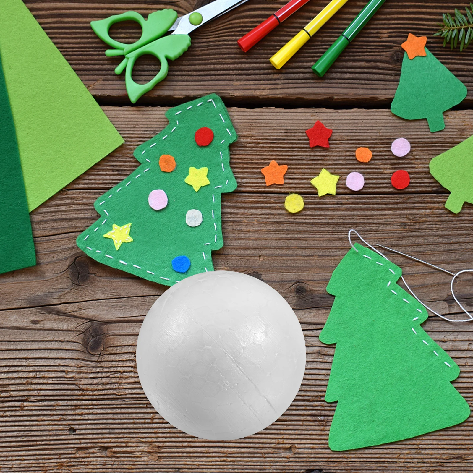 

50pcs Foam Craft Balls 6Cm Solid Polystyrene Spheres White Diy Decoration For Wedding Christmas Party Modeling Supplies