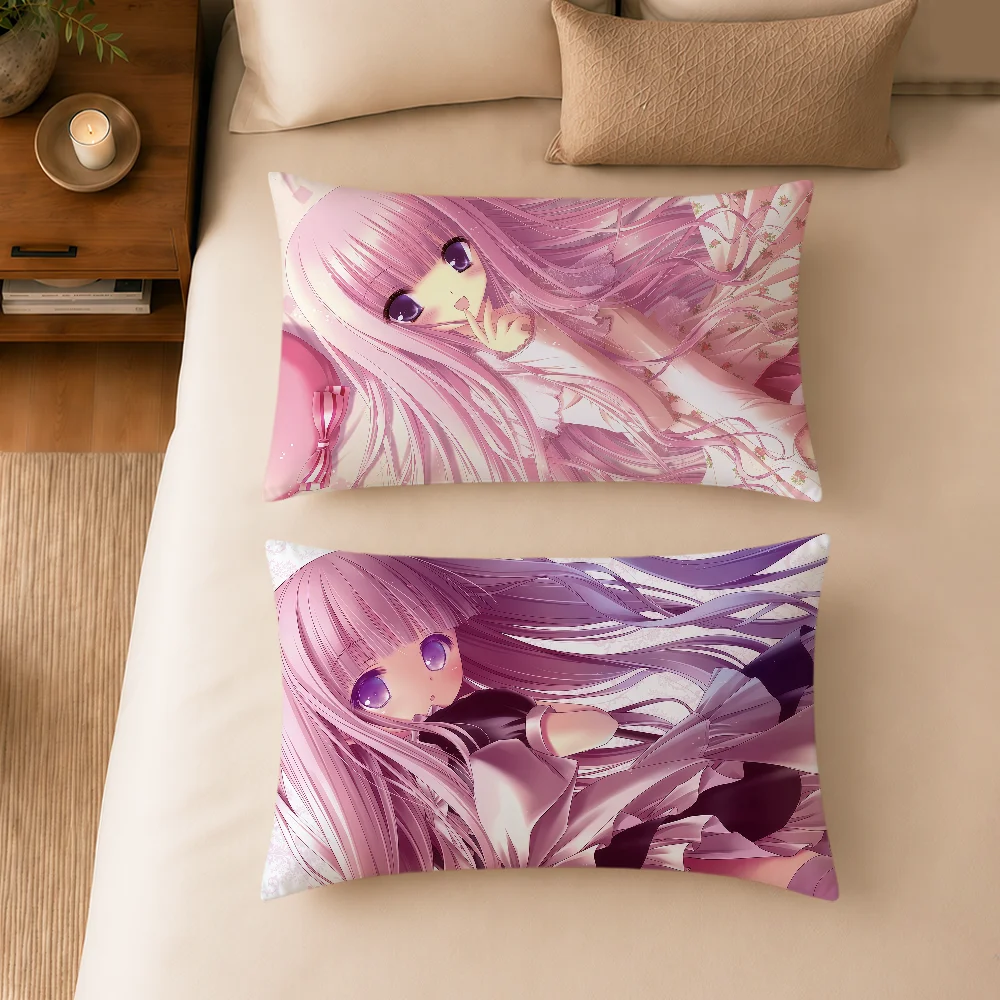Anime Manga Girl Y2k H-Hinata Hakamada Soft Rectangle Pillowcover Home Sofa Living Room Decor Dorm Bedside Hogar Pillowcase Gift