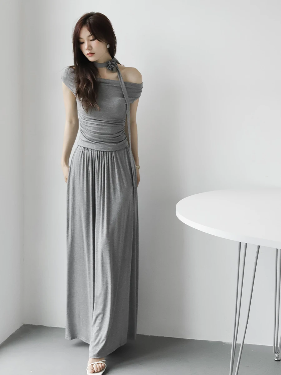 

Комплект для женщин: однотонная юбка с поясом и шарфом-бандо, новый дизайн, эффектный образ