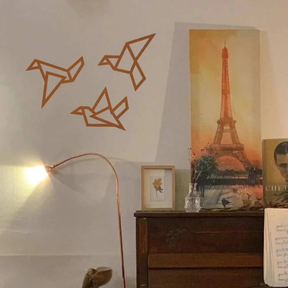 CIFBUY Metal Wall Art Paper Crane Iron Hanging, Durable Signage Plaque Sculpture Ornament for Home Office Bedroom Patio Garden