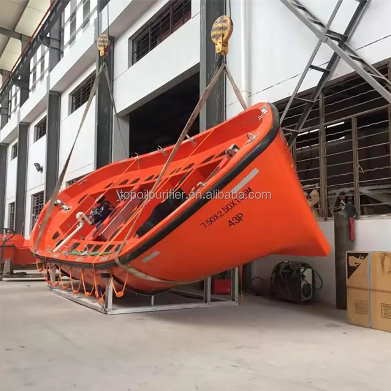 16 Person Open Type Lifeboat, Diesel Engine Driven, Marine Safety Rescue Boat, High Capacity Survival Craft