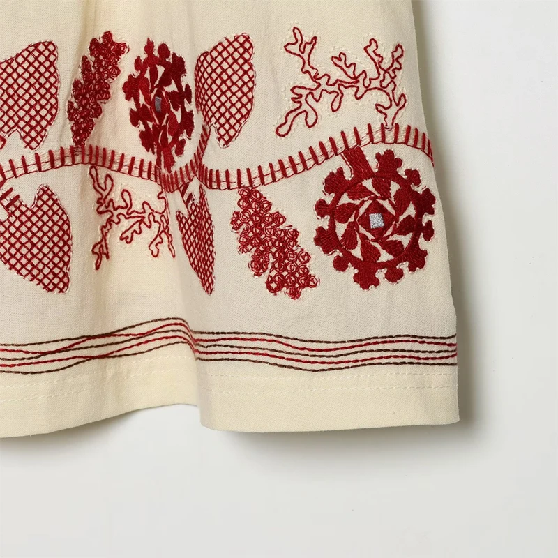 KEYANKETIAN 2026 Boho Vakantie - Embroidery Cotton Shirt recensie en prijs