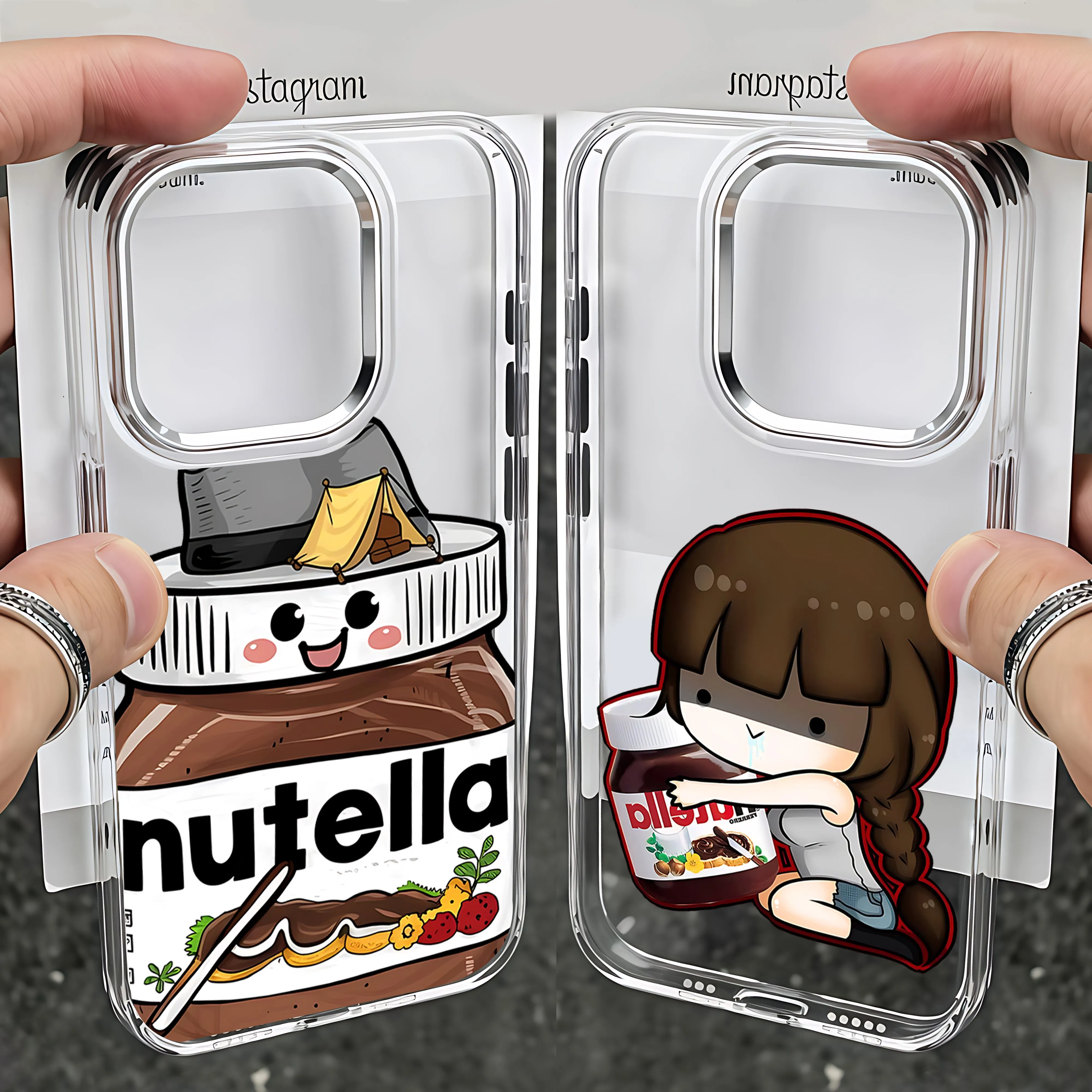 Funda de teléfono Chocolate Nutellas para Samsung Galaxy S25 S24 S23 S22 S21 S20 Note20 FE Ultra Edge Plus 4G 5G, funda suave transparente
