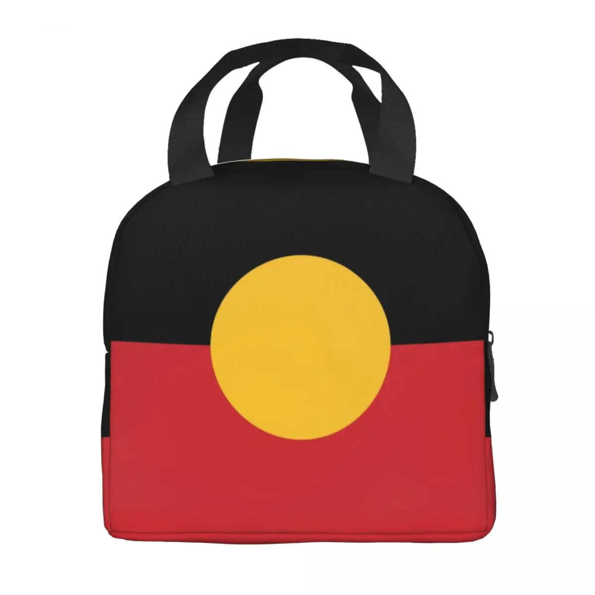 Custom Australian Aboriginal Flag Insulated Lunch Tote Bag for Women Thermal Cooler Food Lunch Box Outdoor Camping Travel