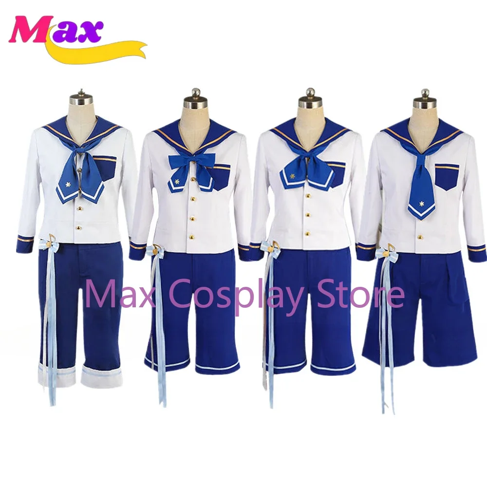 Max Cos Ensemble uniforme azul marino de estrellas alegre x Box Mashiro Tomoya Nito Nazuna Tenma Mitsuru Shino Hajime disfraz de Cosplay