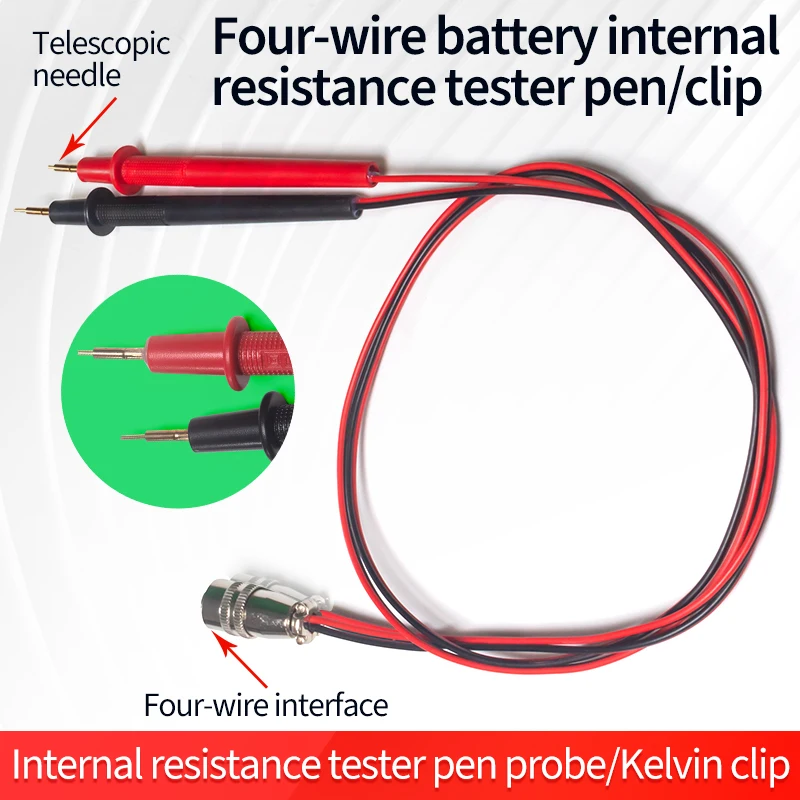 Czteroprzewodowy YR1035 wykorzystuje wewnętrzną rezystancję baterii, wzmocniony Tester sondy pióro wzmocniony sonda testująca zacisk kelvina