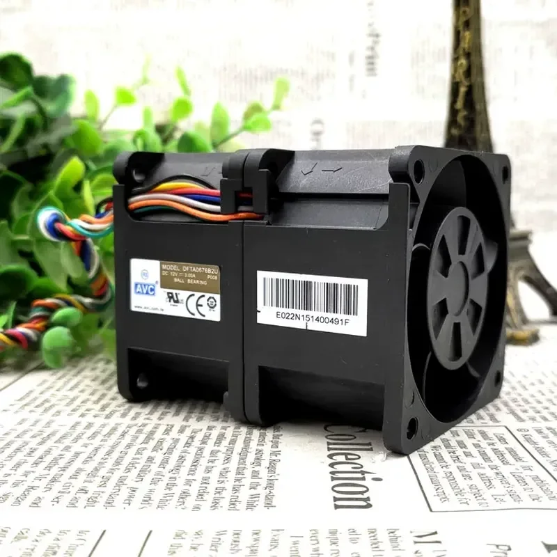 High RPM Automotive Supercharged Violent Fan for AVC DFTA0676B2U 12V 3A 6076 6CM