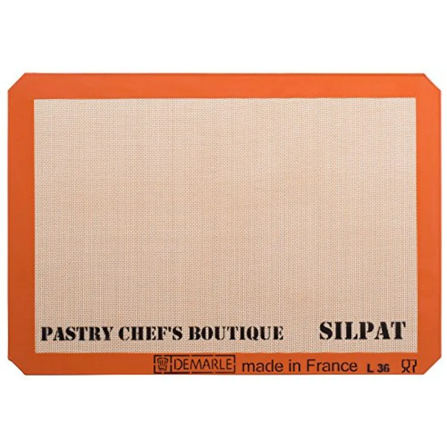 

Силиконовый коврик для выпечки с антипригарным покрытием Sasa Demarle Premium, размер сковороды (2/3 листа) для противня размером 15 x 21 дюймов — 13,58 x 19,