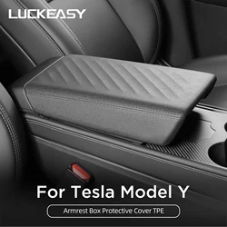 For Tesla Model Y 2024-2025 Armrest Box Protective Cover Central Control Armrest TPE Protector Mat Car Interior Accessories
