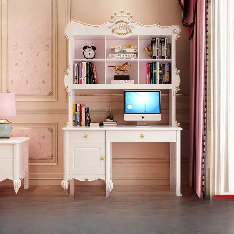 Simple Solid Wood White Table Durable Build Load Bearing Long Lasting Multi-Purpose Use Easy Installation Thickened Panel