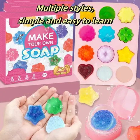 DIY Handgjord Tvål Kristall Tvål Växt Tvåltillverkningsmaterial Flickleksak Set Födelsedagspresent Tvåltillverkningssats 8 best sales tvåltillverkare - №2