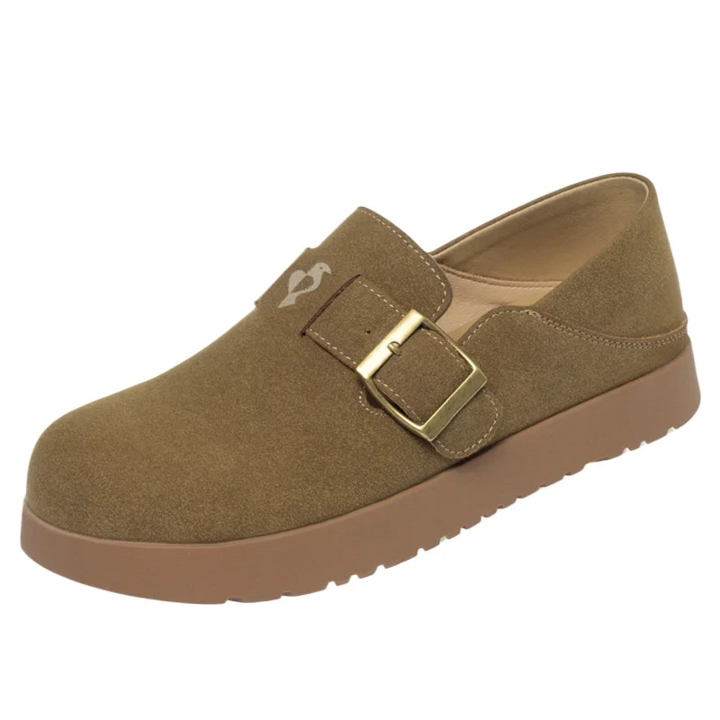 Birken Shoes 2025 Spring Autumn New Retro One-Legged Full-Soled Thick-Soled Single Shoes Boken Shoes Comfortable Versatile Women