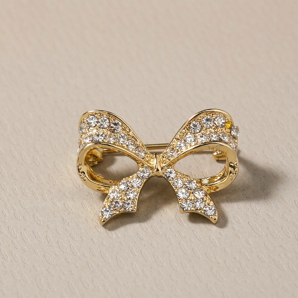 New Exquisite Brooch, High-End Scarf Clip, Anti-Exposure Brooch, Women's Suit Pin, Simple Pin, Unique, Versatile, Diy, High Aesthetic Value, Shoe Badge, Shoe Accessory, Best Match, Decorative Buckle, Brooch, European Retro, Corsage, Badge Brooch, Couple, Bow Tie Accessory