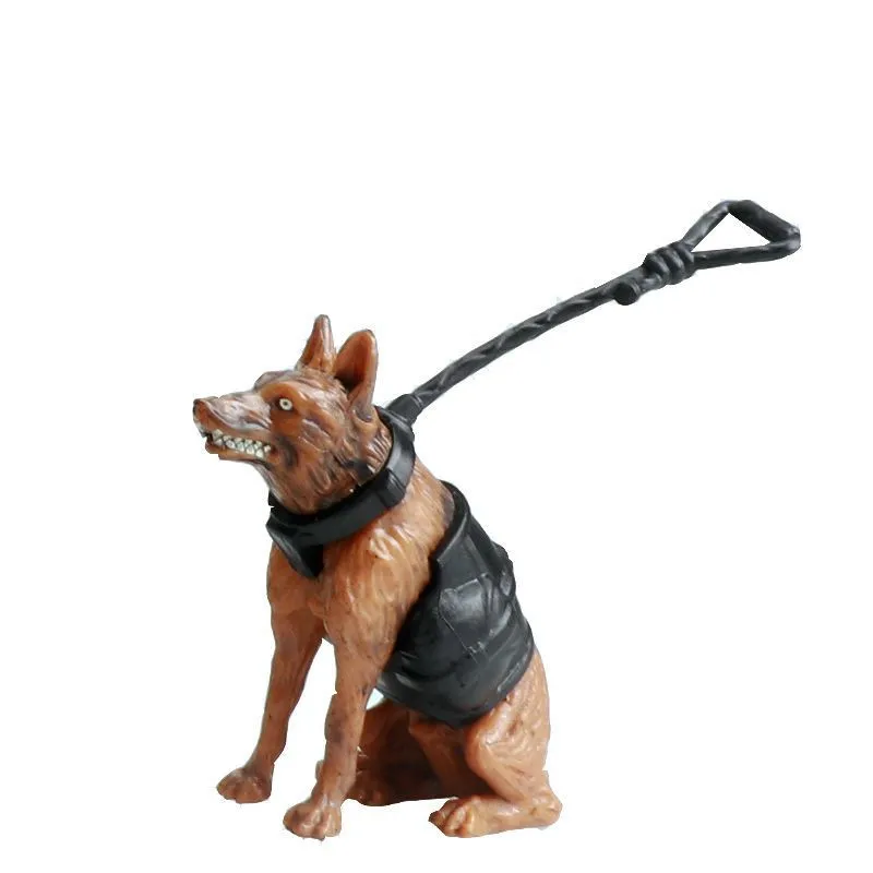 Figurki zwierząt Psy Wilczy pies Dalmatyńczyki Scena wojskowa Akcesoria Żołnierze Policja Pies Zabawka Samochód Dekoracje Prezenty