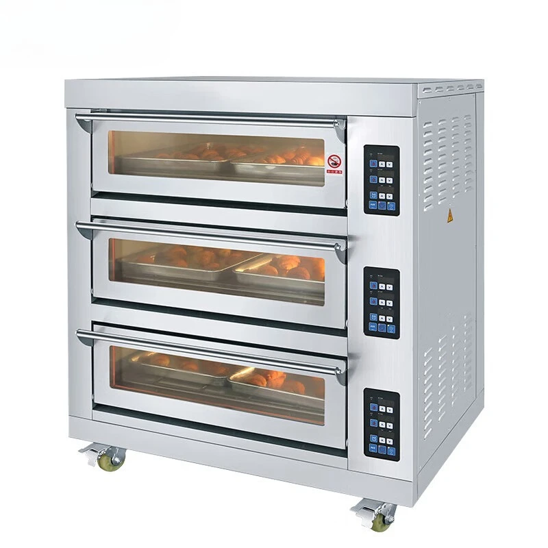 Steam three-layer six-plate electric oven, voltage: 380V3N50H