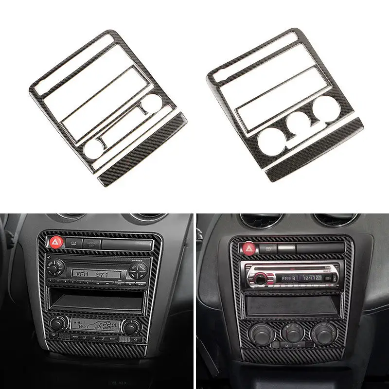

Car Soft Carbon Fiber Accessories Central Control AC Panel Interior Trim For Seat Ibiza 6l 2003 2004 2005 2006 2007-08 3pcs/4pcs