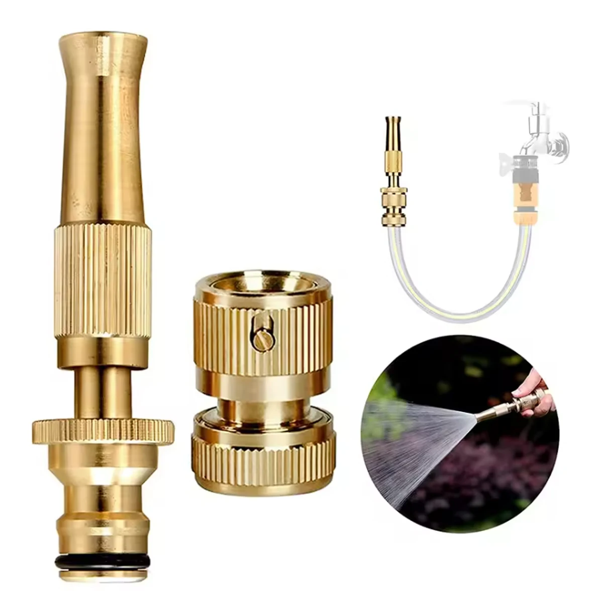 Metal High Pressure Water Gun Garden Sprayer Watering Irrigation Electric Power System Large Guns Gadgets Splash Blaster Hose &