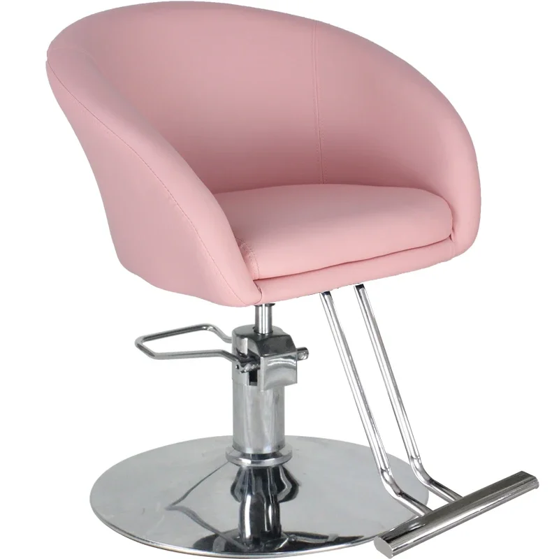 Pink Portable Barbers Armchairs Swivel Lounges Luxury Pedicure Hairdressing Chair Professional Cadeira Salon Furniture MQ50BC