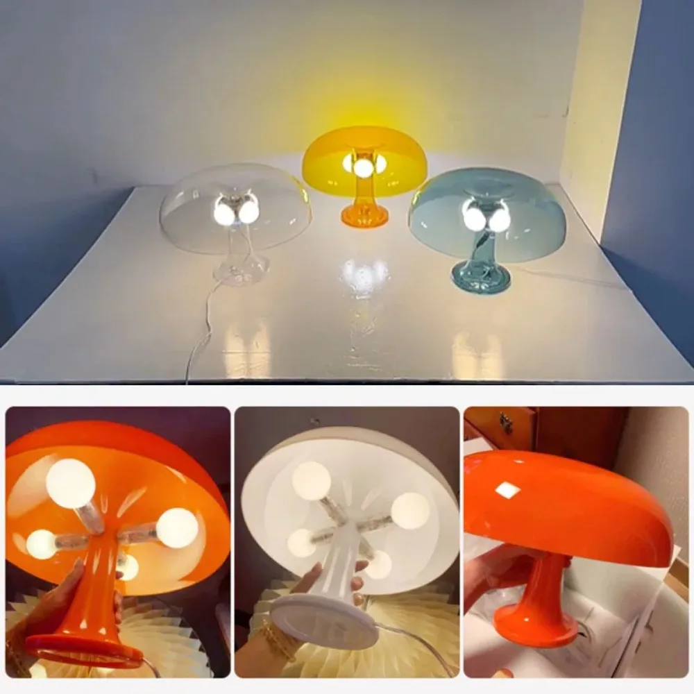 Paddestoel Deens Design Led Tafellamp Eenvoudige Decoratie Nachtlampje USB Plug Creatieve Slaapkamer Woonkamer E14 Desktop Armatuur