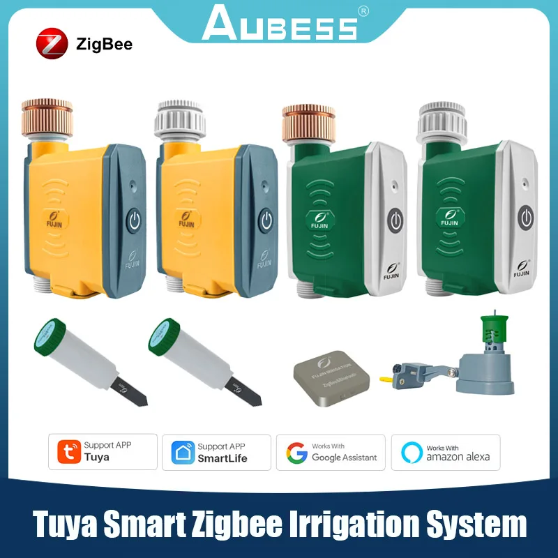 

Tuya Smart Zigbee Irrigation System IP67 Waterproof Garden Smart Sprinkler Drip Watering Timer Automatic Watering Controller