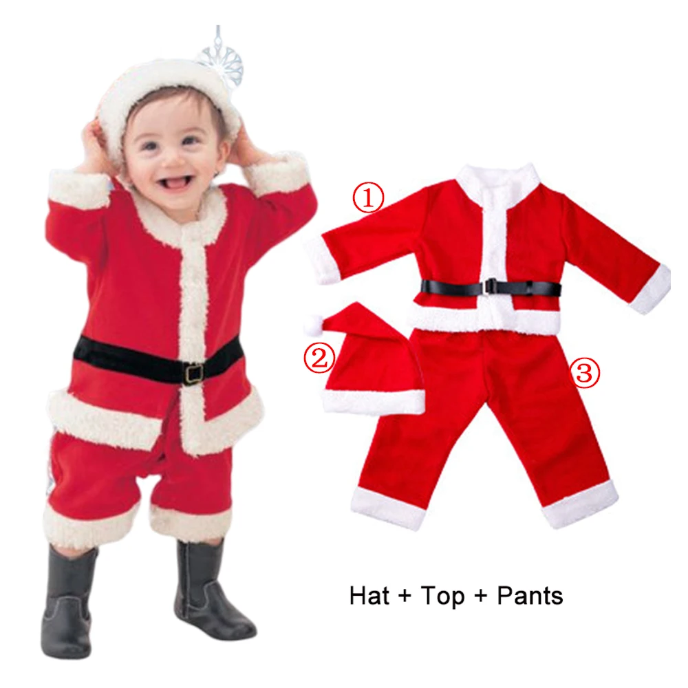2026 السنة الجديدة طفل سانتا كلوز زي الأخضر قزم تأثيري عيد الميلاد كرنفال زي حفلة تنكرية للفتيات الفتيان الأحمر عيد الميلاد الملابس مجموعة