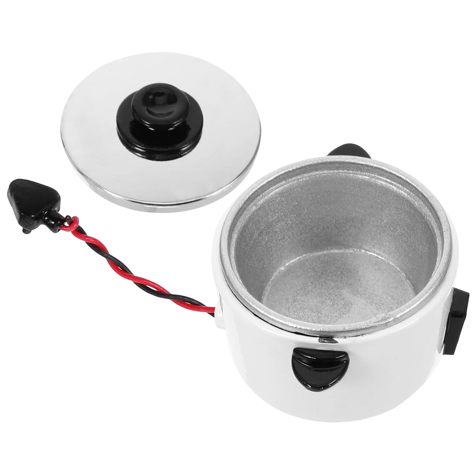 1 Kitchen Simulation Rice Cooker 1 12 Dollhouse Decor Miniature Electric Cooker for Mini House Decorations Realistic Kitchen