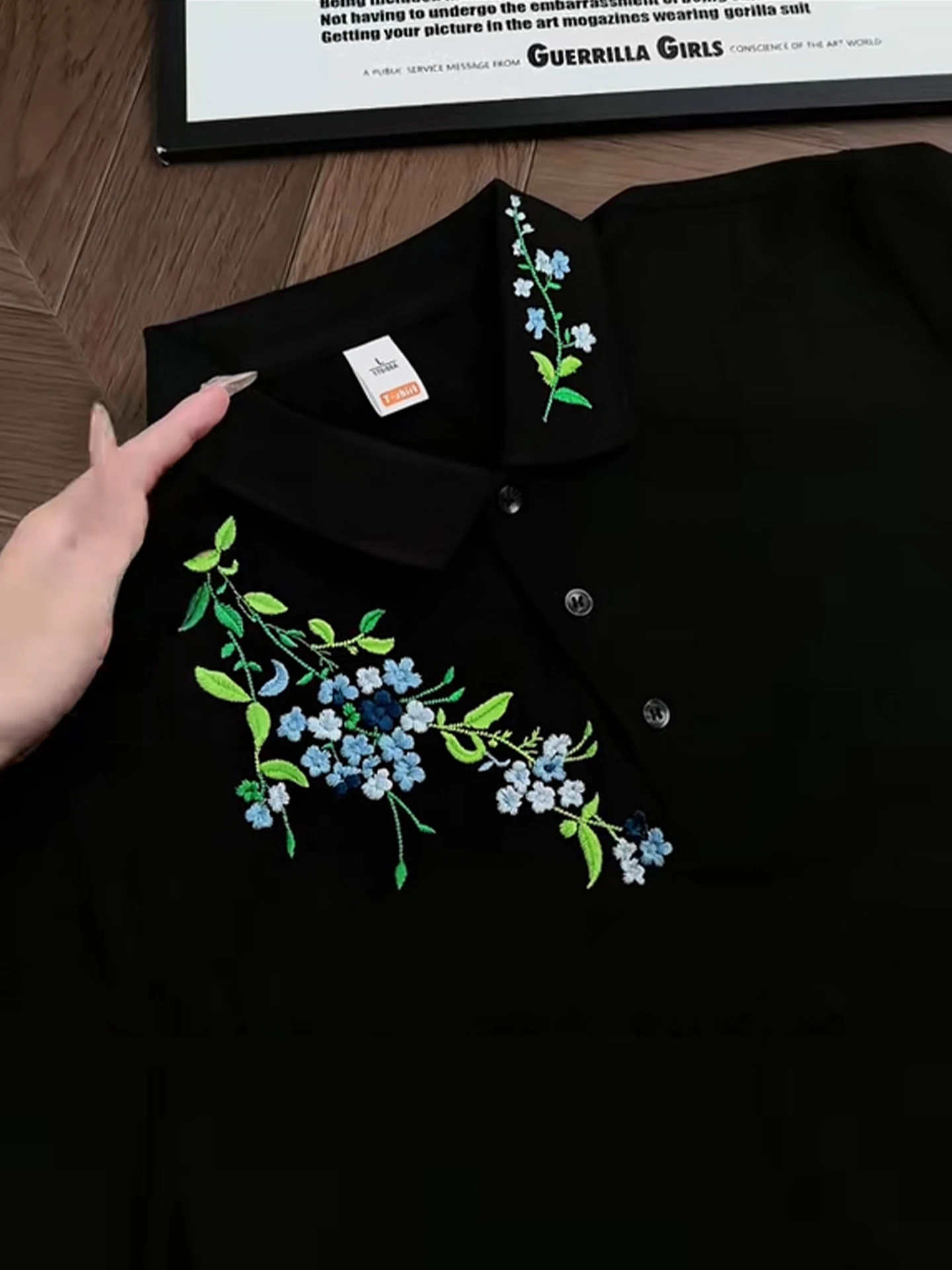 New Chinese Style National Trend Plum Blossom Embroidery  Shirt Short Sleeve Men Summer Heavyweight Turn-down Collar T-shirt