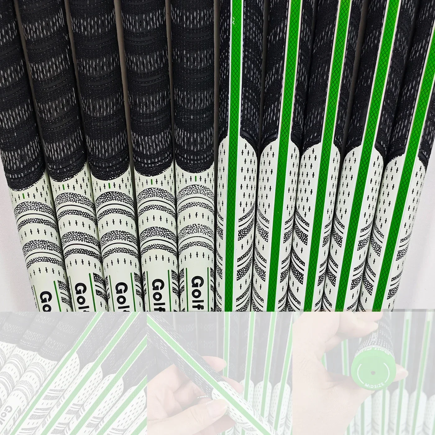 Ribbed Golf Grip New Decade MultiCompound Golf Grip Golf Club Grips Midsize and Standard Green