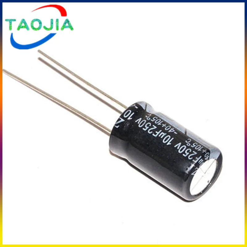 20pcs 10uF 250V 10MFD 250Volt Aluminum Electrolytic Capacitor 10*13mm Radial 10mf250v 10uf250v 250v10mf 250v10uf