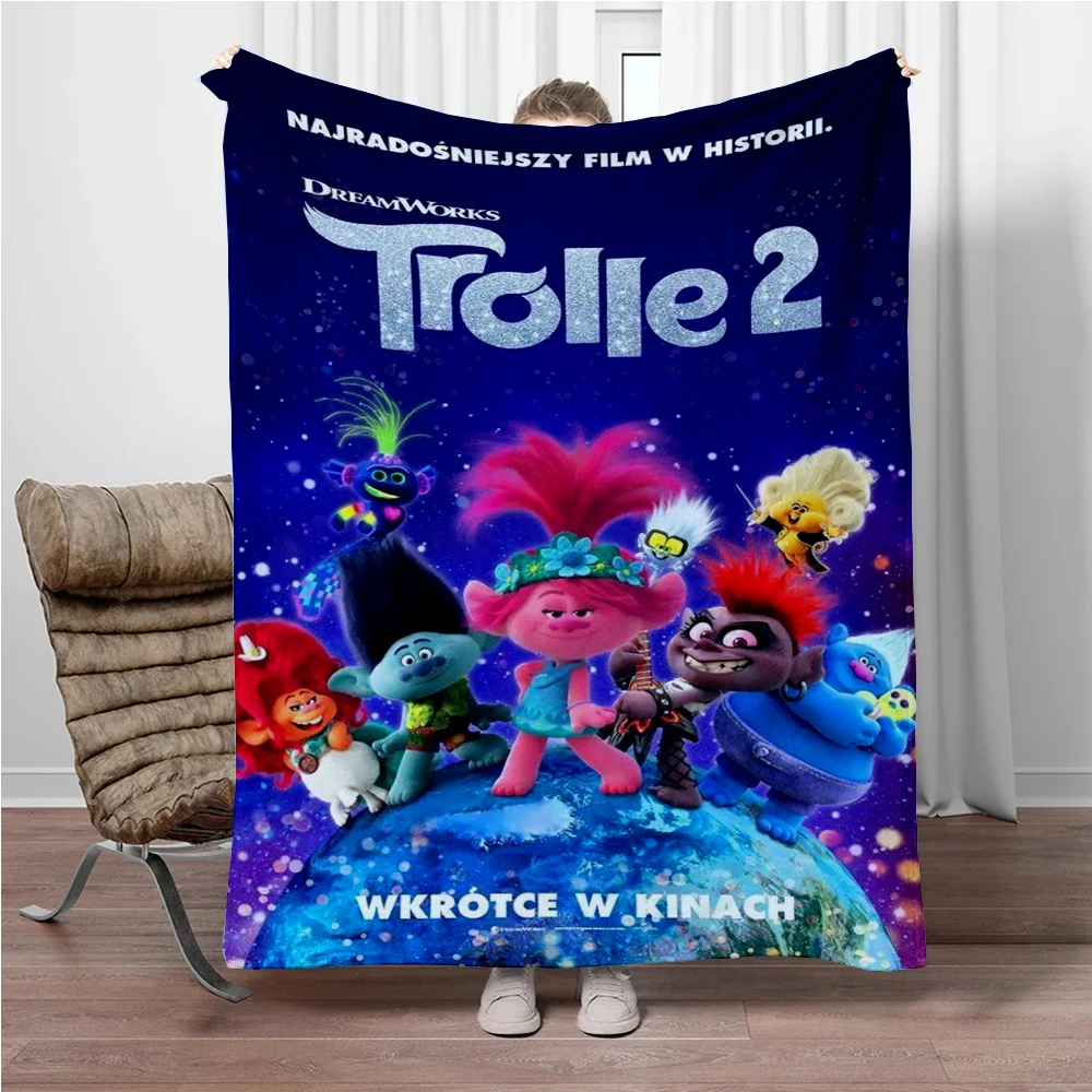 

8 Sizes Trolls Band Together Print Blankets,Lightweight Flannel Throw for Sofa,Bed,Travel,Camping,Living room,Office,Couch,Chair