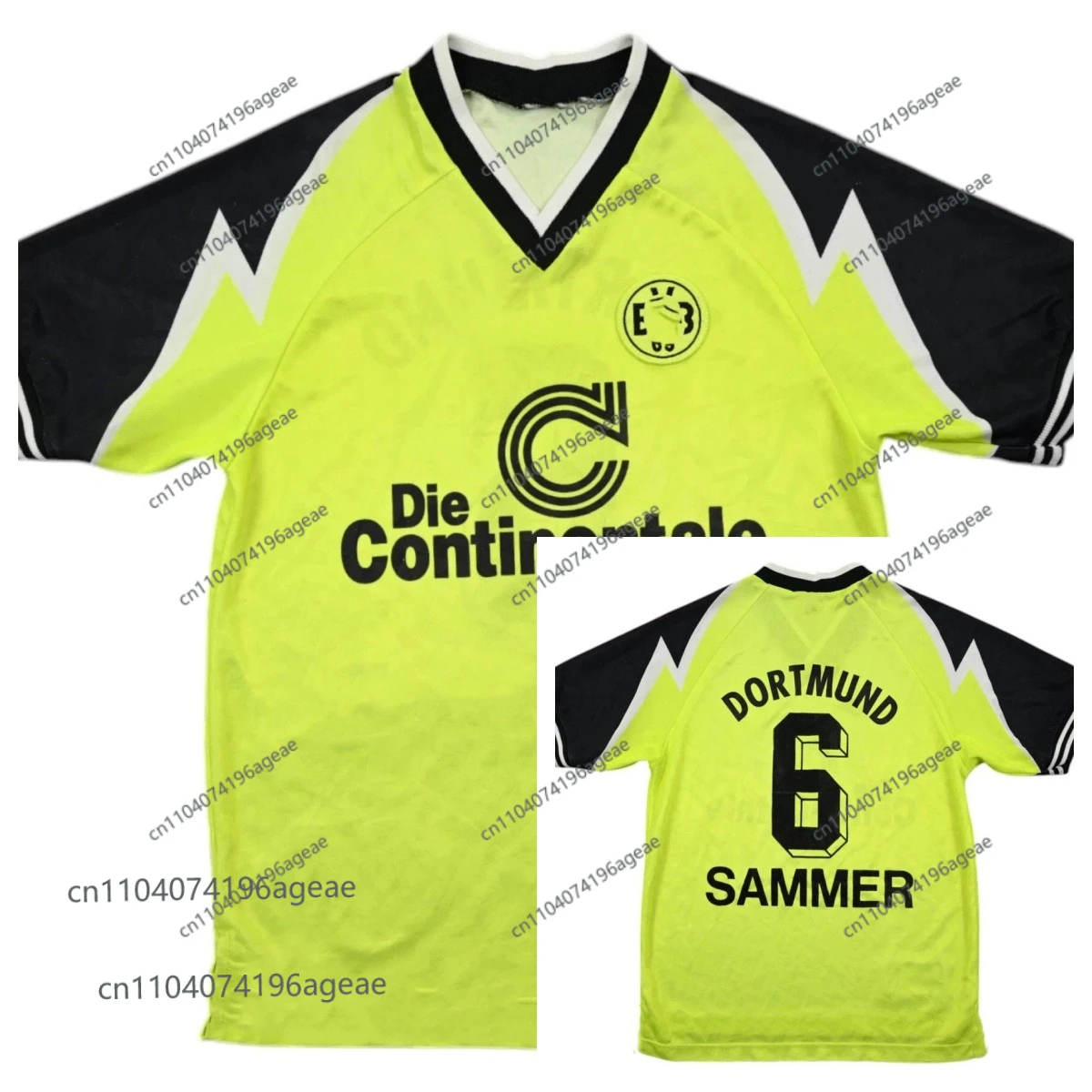 Bestseller 1995–1996 Dortmund Retro 3D-gedrucktes Fußball-Kurzarm-T-Shirt – Erwachsene und Kinder, Training, tägliche Sport- und Freizeitkleidung