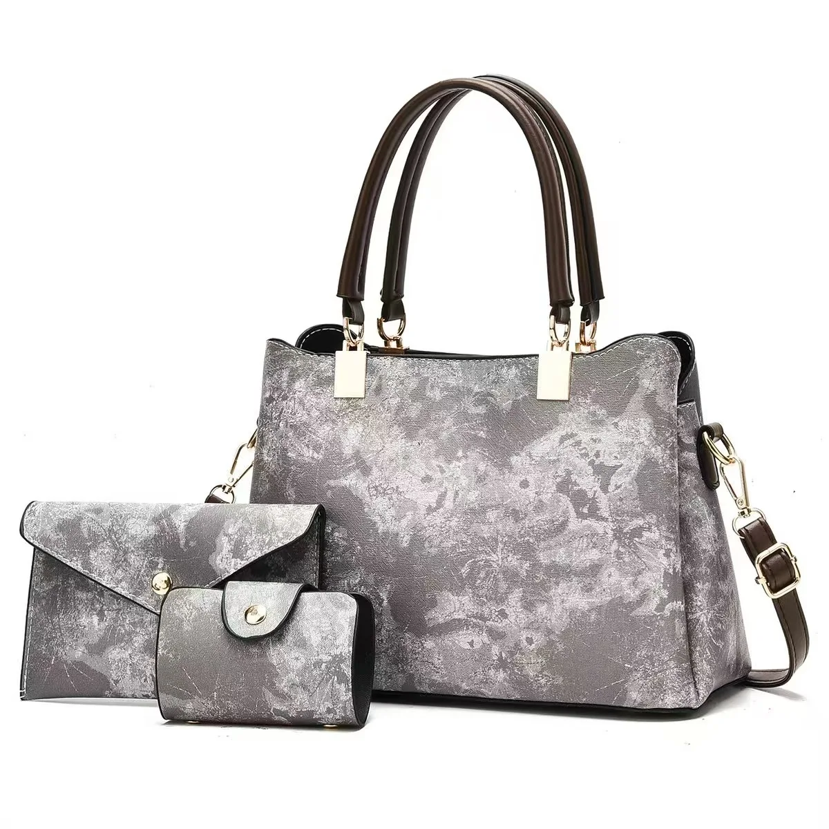 3 قطعة/المجموعة 2025 التعادل صبغ المرأة حقيبة تسوق سفر حقائب التنقل حقيبة يد سعة كبيرة خفيفة الوزن حقيبة التخزين