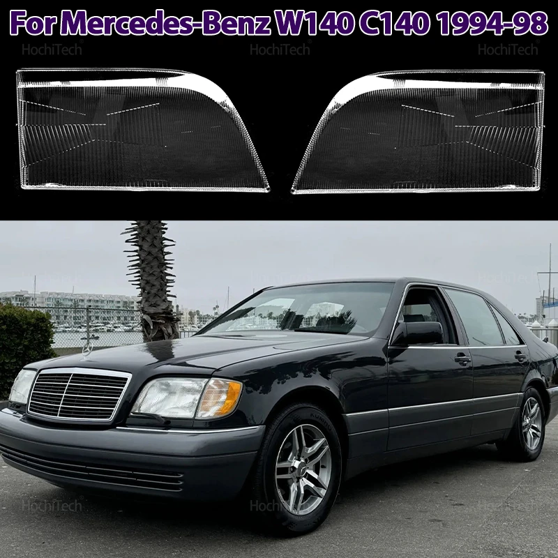 Transparent Housing Front Headlight Lens Shell Cover Glass for Mercedes-Benz W140 C140 Facelift 1994-1998 Headlight Cover Shell