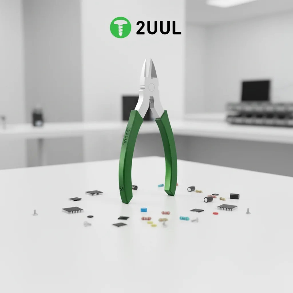 2UUL CT01 Cutist Stainless Steel Flush Cutting Plier 0.1mm Ultra Thin No Curling Mainboard Shield Cover Repair Diagonal Cutters