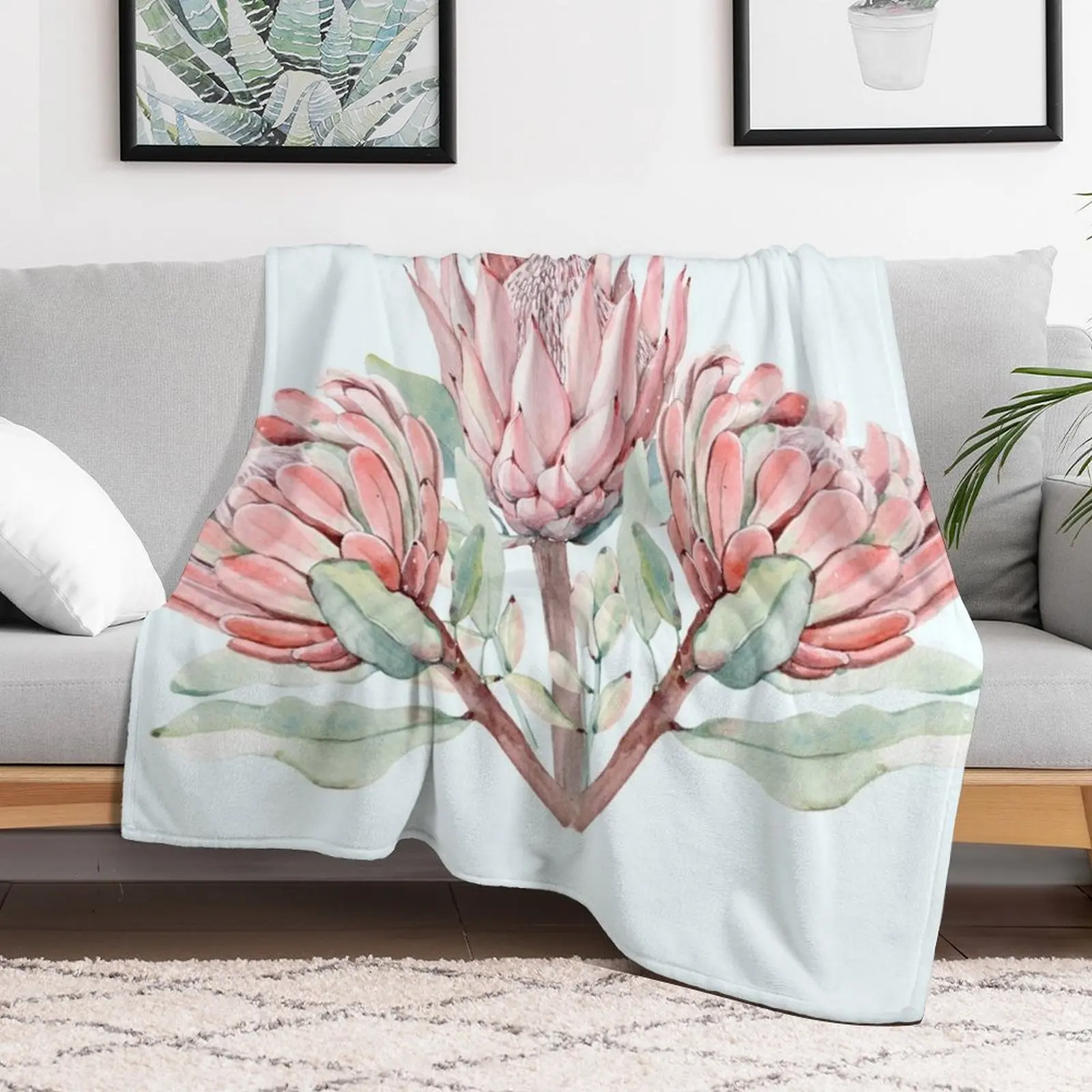 Protea Throw Blanket Sofas Bed linens Blankets