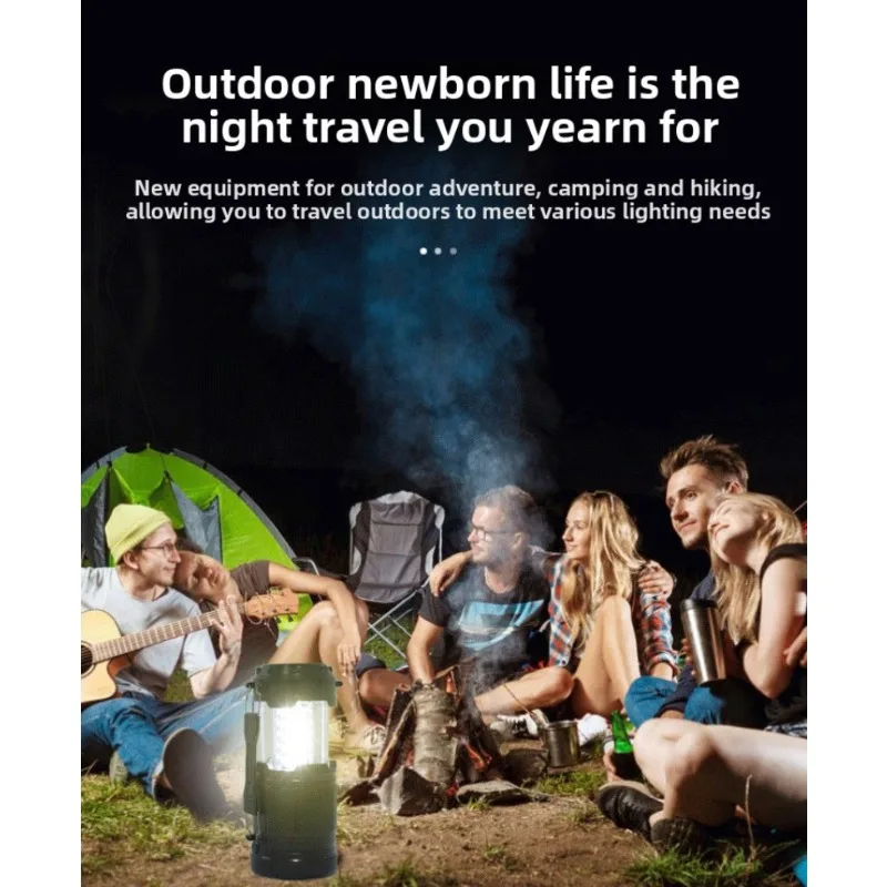 Camp Lamp Outdoor Tent Light Portable Lantern Multifunctional Emergency Light Battery Powered