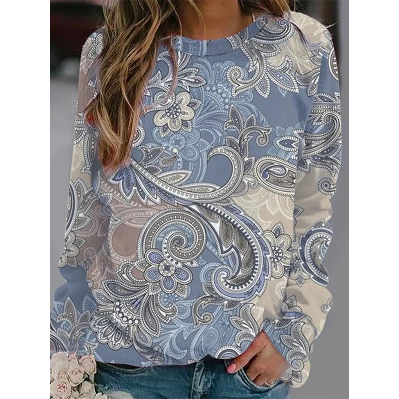 African Ethnic Style Sweatshirts Abstract Art Paisley 3D Print Hoodies Women Streetwear Pullovers Tops Y2k Hoodie Woman Clothing