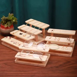 Wood Multilayer Sunglass Display Stand Bracelet Bangle Necklace Ring Jewelry Shelf Garage Kit Storage Holder