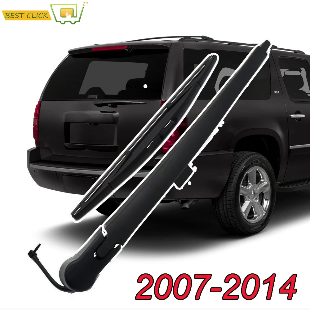 Rear Window Windscreen Wiper Blade Arm Set For Escalade ESV For GMC Yukon XL 1500 2500 2007 2008 2009 2010 2011 2012 2013 2014