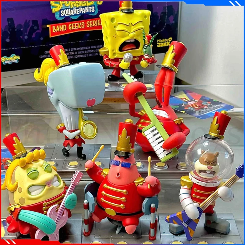 MightyJaxx SpongeBob SquarePants Blind Box SpongeBob Anime Figure Band Geek Series Trendy Play Room Decoration Birthday Gift