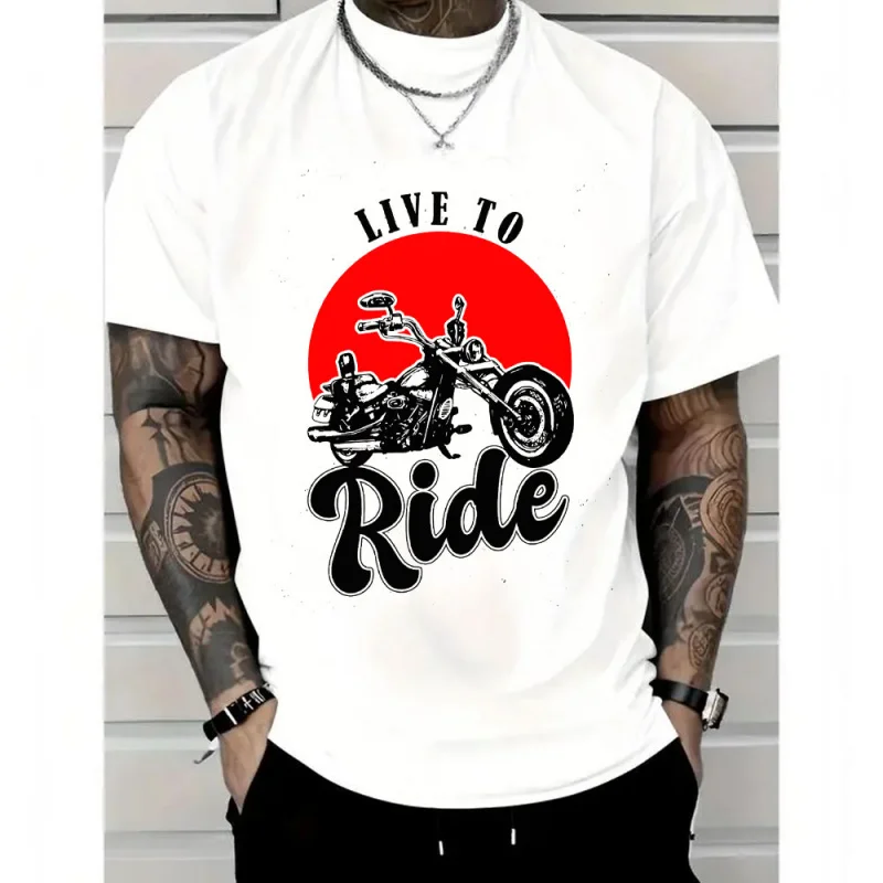 

0419 Vintage Custom Retro Cafe Racer Gift T-Shirt for Racing bikers 100% cotton printed Motorcycle Graphic clothes All size Tops