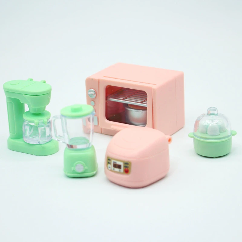 1/12 Dollhouse Simulation Kitchen Utensils Miniature Oven Rice Cooker Model DollHouse Kitchen Electrical Kitchenware Accessories