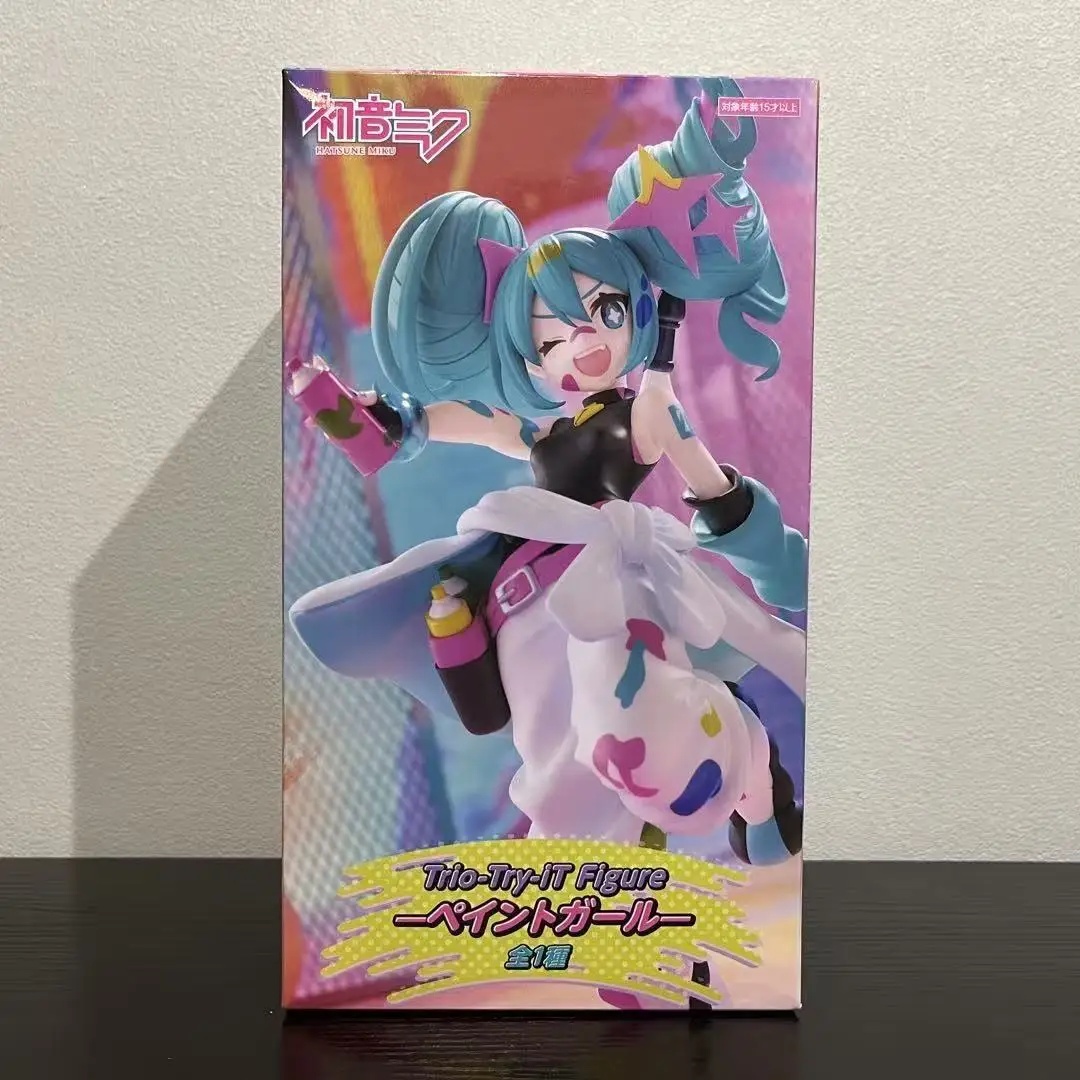在庫あり-純正フリュー-初音ミク-トリオ・トライ・イット-フィギュア-ペイント-ゲル-ペイント-ガール-19cm-2025年新商品-アニメモデル-女の子人形