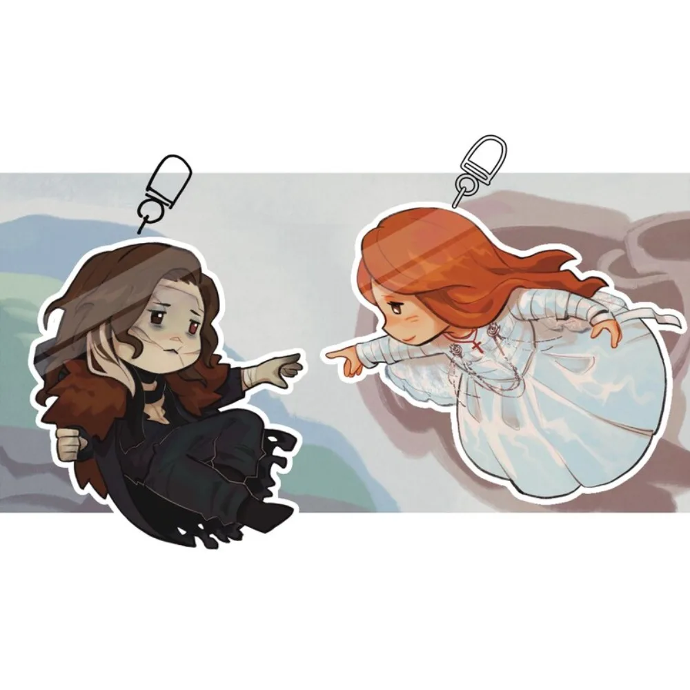 ل فرانكنشتاين 2025 شخصية سلسلة مفاتيح مصنوعة من الأكريليك كلير فيكتور فرانكنشتاين زينة زخرفية قلادة هدية عيد #5