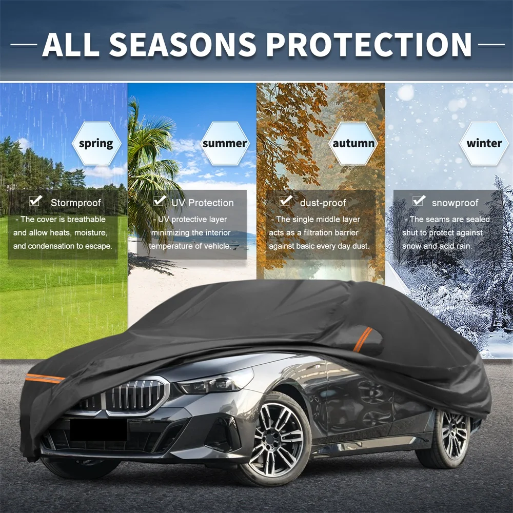 UXCELL Car Cover for BMW 5er F10/F11/G30/G31 2010-2024 PEVA Waterproof Full Car Cover All Weather Outdoor Car Cover