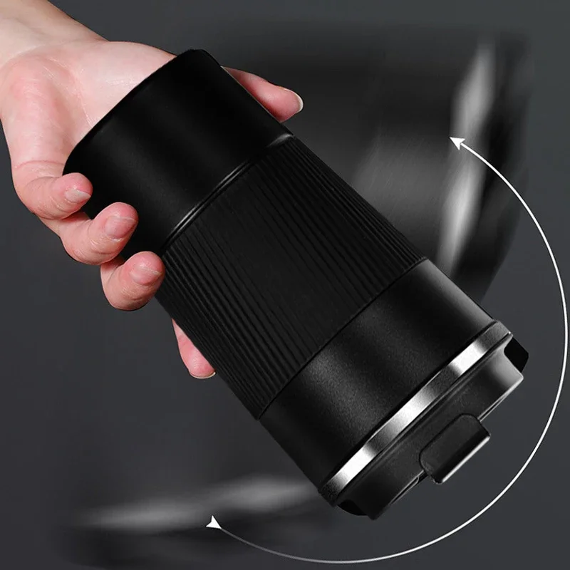 380ML/510ML Thermos Cup Double Stainless Steel Coffee Thermos Mug with Non-slip Case Car Vacuum Flask Travel Insulated Bottle