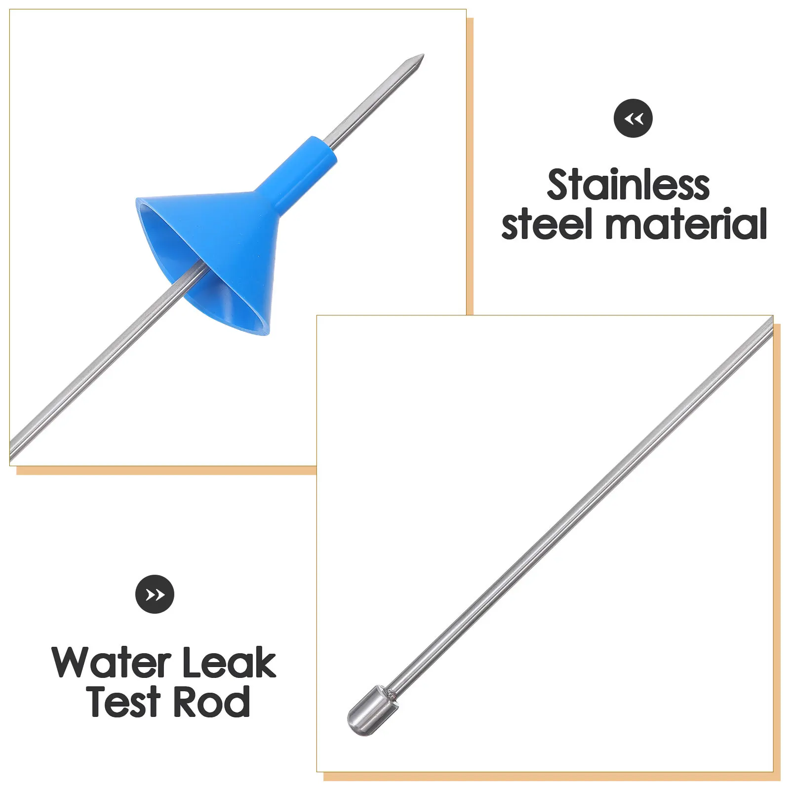 14.2 Inch Pipeline Leak Detection Rod Stainless Steel Water Leak Listening Stick for Underground Pipe Wall Hose Testing Tool